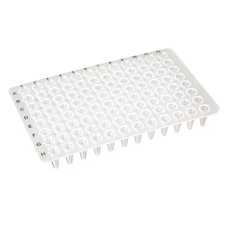 Globe Scientific 96-well PCR plate, 0.1mL, low profile, PP, natural PK PCR-NS-01